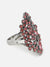 SILVER PLATED DESIGNER STONE RING