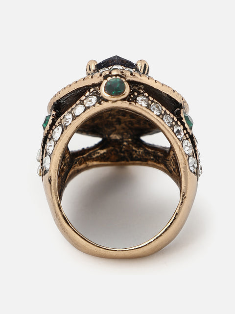 Gold Plated Designer Stone Ring
