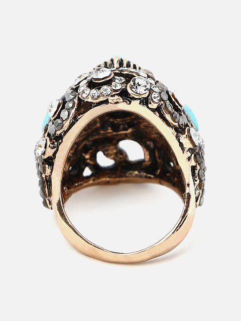 Gold Plated Designer Stone Ring