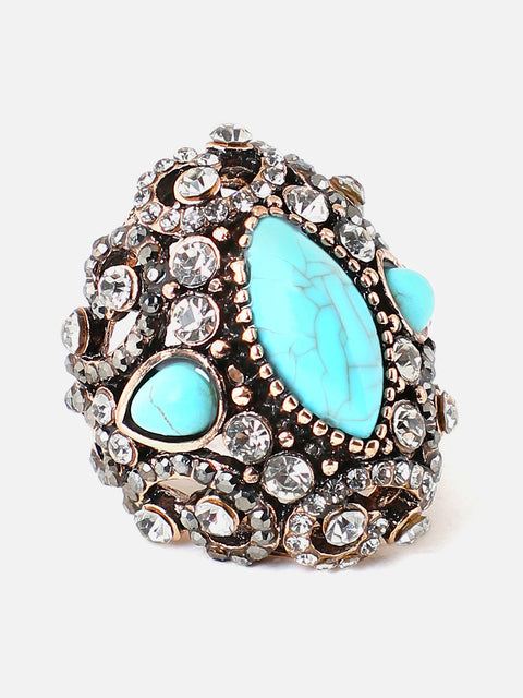 Gold Plated Designer Stone Ring