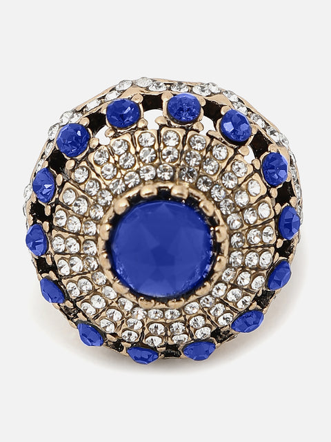 Gold Plated Designer Stone Ring