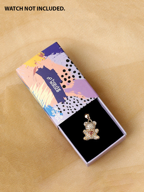 Winnie Bear Embellished Snap Button Charm