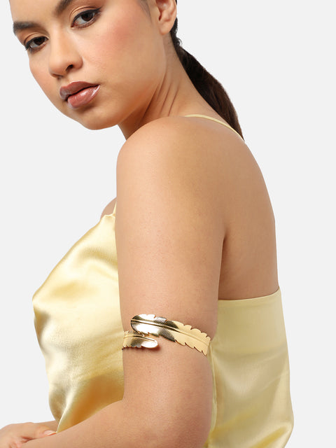 GOLD PLATED PARTY DESIGNER ARMLET FOR WOMEN