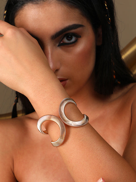 Gold Plated Designer Stone Party Bracelet