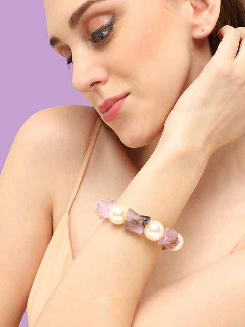 GOLD PLATED PARTY DESIGNER STONE STONE BRACELET FOR WOMEN