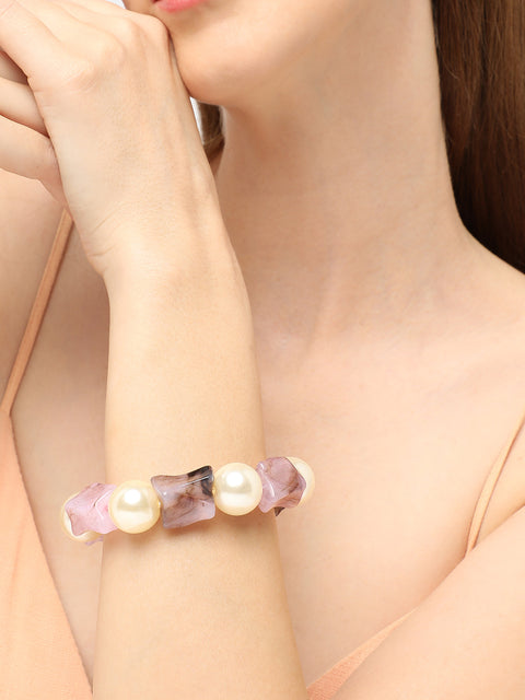 GOLD PLATED PARTY DESIGNER STONE STONE BRACELET FOR WOMEN