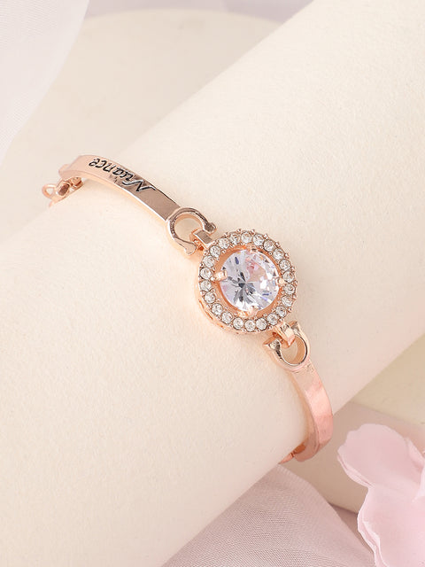Gold Plated Designer Stone Casual Bracelet For Women