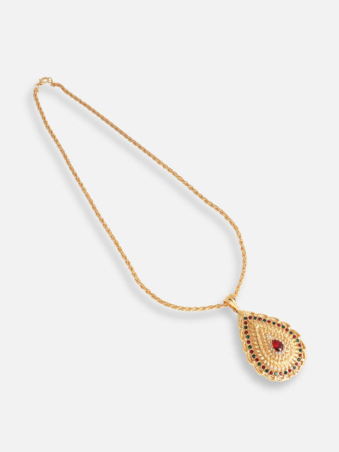 Gold Plated Designer Stone Party Necklace For Women