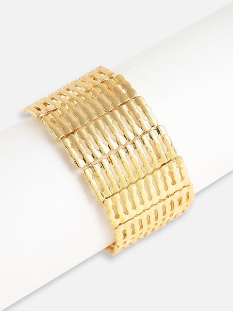 Gold Plated Designer Stone Party Bracelet For Women