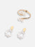 Pack Of Pearl Earrings & Bracelet