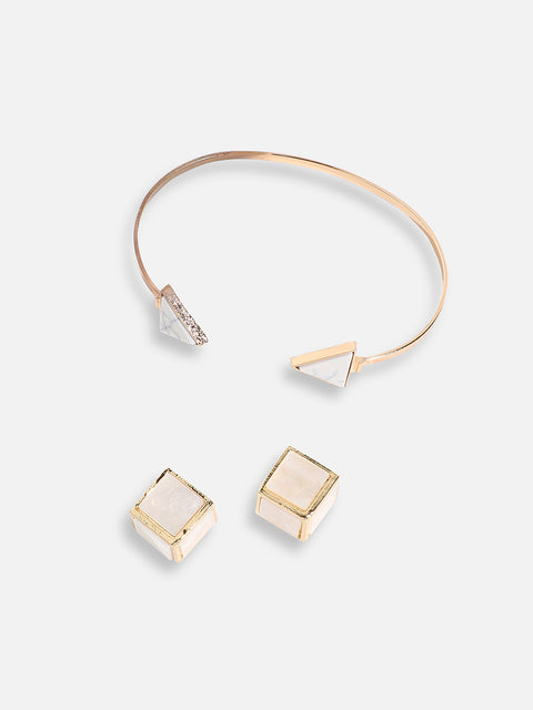 Pack Of Contemporary Earrings & Bracelet