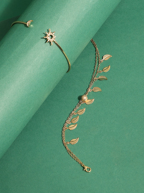 Pack Of Gold-Plated Anklet & Armlet