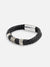 SILVER PLATED CASUAL PU LEATHER DESIGNER BRACELET FOR WOMEN