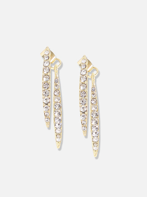 Gold Plated Designer Stone Casual Drop Earring