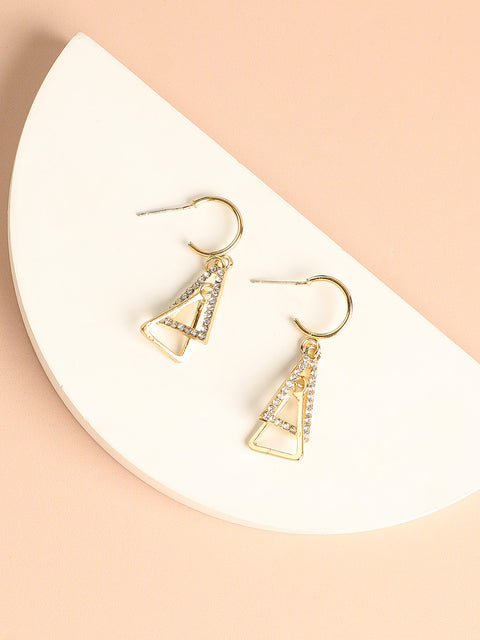 Gold Plated Designer Casual Drop Earring