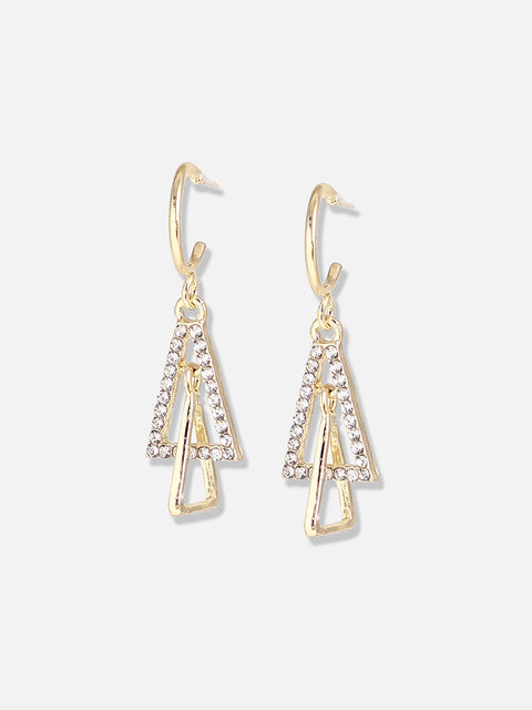 Gold Plated Designer Casual Drop Earring