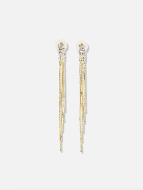 Gold Plated Designer Stone Party Drop Earring