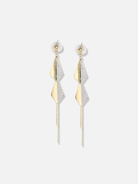 Silver Plated Designer Stone Party Drop Earring