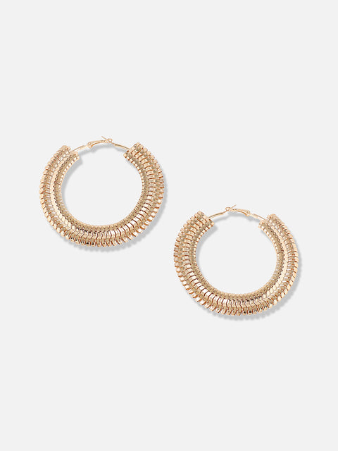Gold Plated Designer Casual Hoop Earring