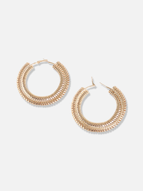 Gold Plated Designer Casual Hoop Earring