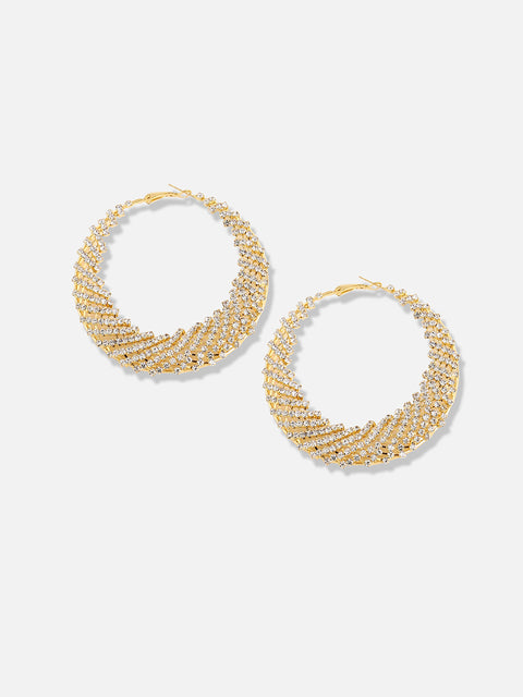 Silver Plated Designer Party Hoop Earring