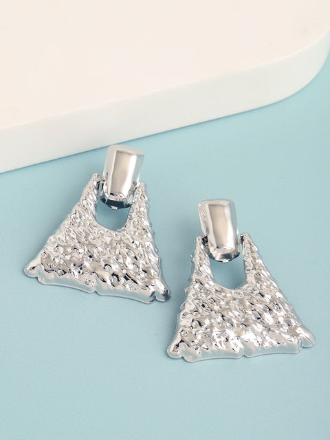 SILVER PLATED PARTY DESIGNER DROP EARRING FOR WOMEN