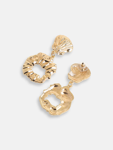 GOLD PLATED PARTY DESIGNER DROP EARRING FOR WOMEN