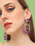 Purple Rhine Drop Earrings