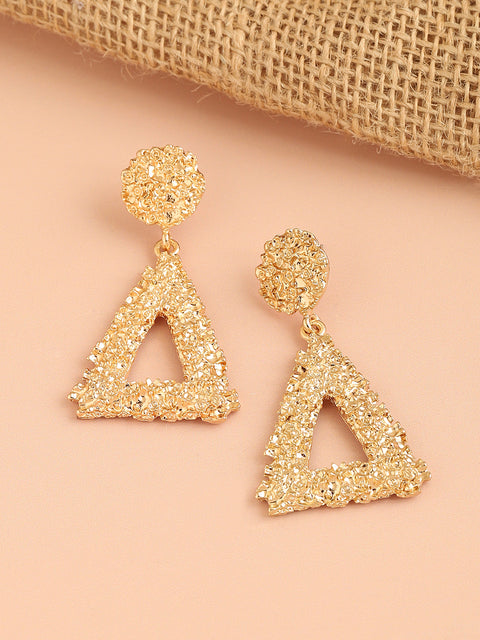 GOLD PLATED PARTY DESIGNER DROP EARRING FOR WOMEN