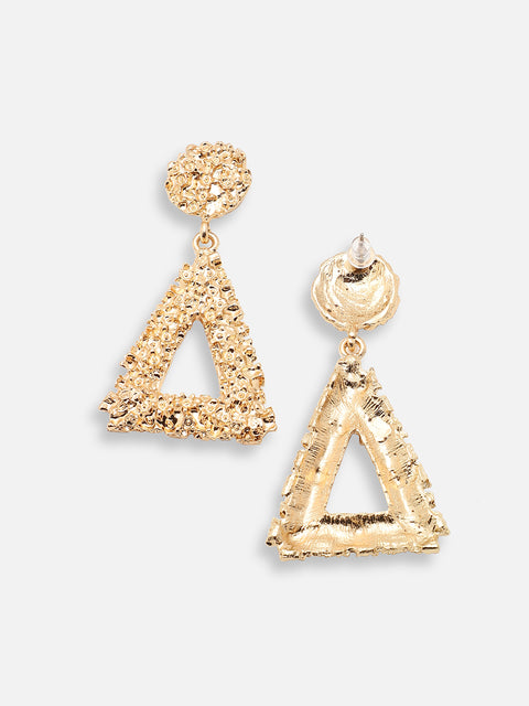 GOLD PLATED PARTY DESIGNER DROP EARRING FOR WOMEN