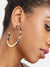 GOLD PLATED PARTY DESIGNER HOOP EARRING FOR WOMEN