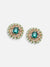 GOLD PLATED PARTY DESIGNER STONE STUD FOR WOMEN