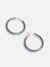 GOLD PLATED PARTY DESIGNER STONE HOOP EARRING FOR WOMEN