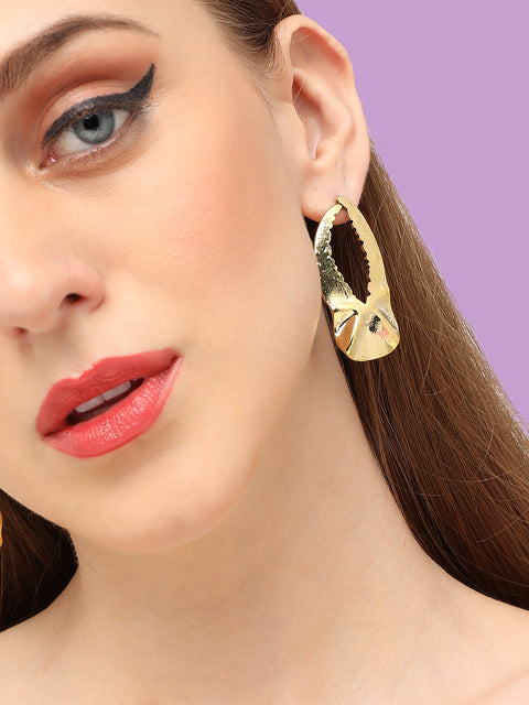 GOLD PLATED PARTY DESIGNER DROP EARRING FOR WOMEN