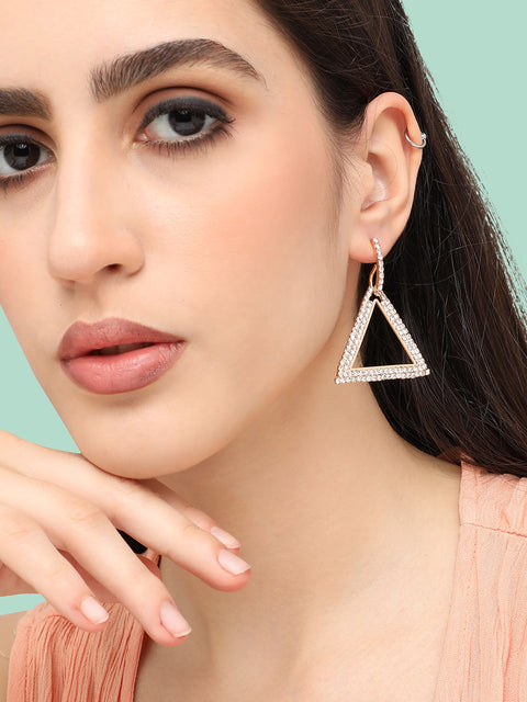 Silver Plated Designer Stone Party Drop Earring For Women