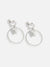 SILVER PLATED DESIGNER PARTY DROP EARRING FOR WOMEN