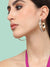 GOLD PLATED DESIGNER STONE CASUAL HOOP EARRING FOR WOMEN