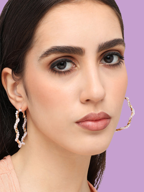 Gold Plated Designer Party Hoop Earring For Women