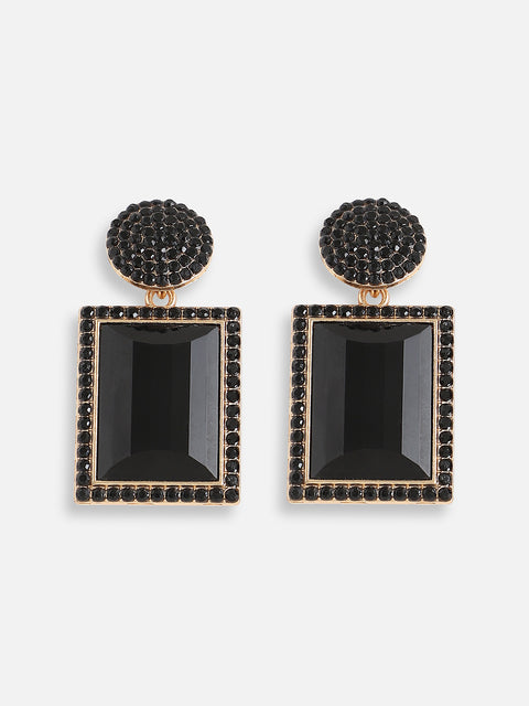 Gold Plated Designer Stone Party Drop Earring For Women