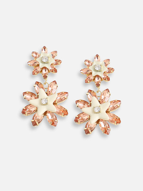 Gold Plated Designer Stone Party Drop Earring For Women