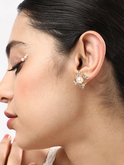 Pack Of Gold-Plated Stud & Drop Earrings