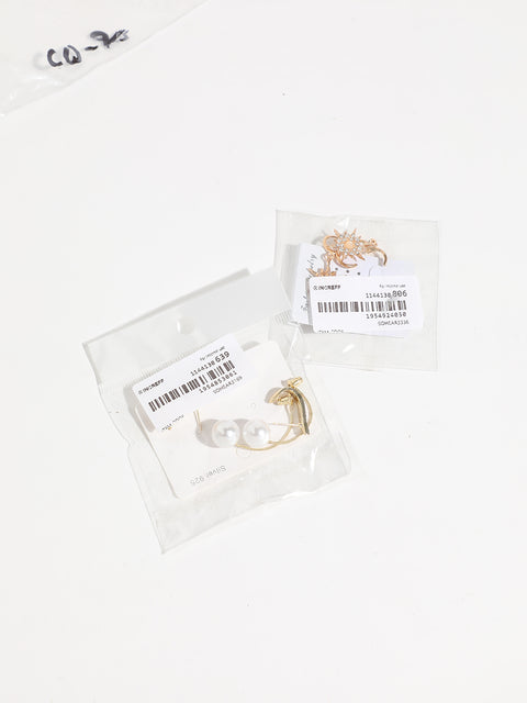 Pack Of Gold-Plated Drop Earrings 