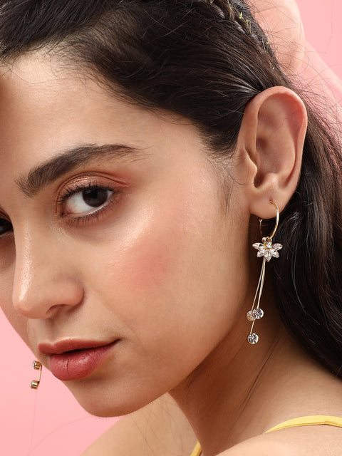 Pack Of Gold-Plated Drop Earrings