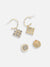 Pack Of Gold-Plated Stud & Drop Earrings 