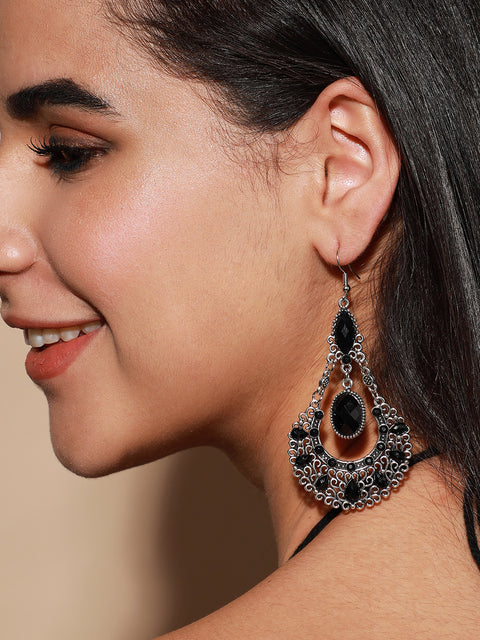 Pack Of Silver-Plated Drop Earrings