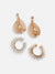 Pack Of Gold-Plated Drop Earrings 