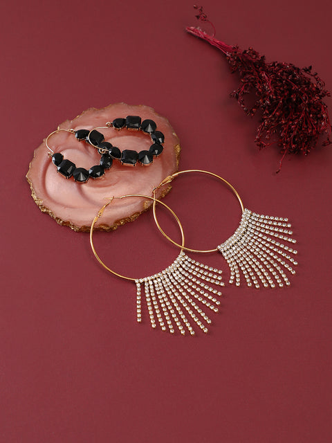 Pack Of Gold-Plated Hoop Earrings