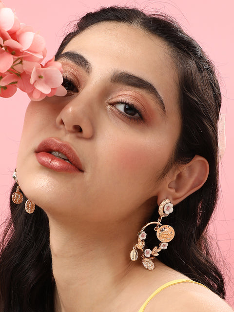 Pack Of Gold-Plated Drop Earrings