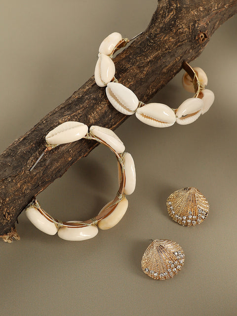 Pack Of Gold-Plated Stud & Hoop Earrings