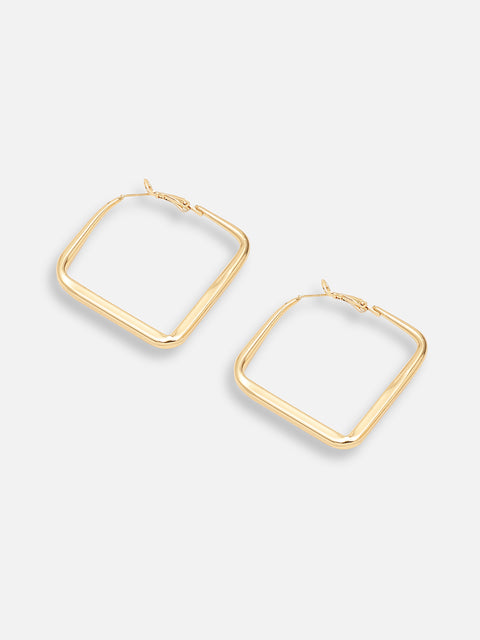 GOLD PLATED PARTY DESIGNER HOOP EARRING FOR WOMEN
